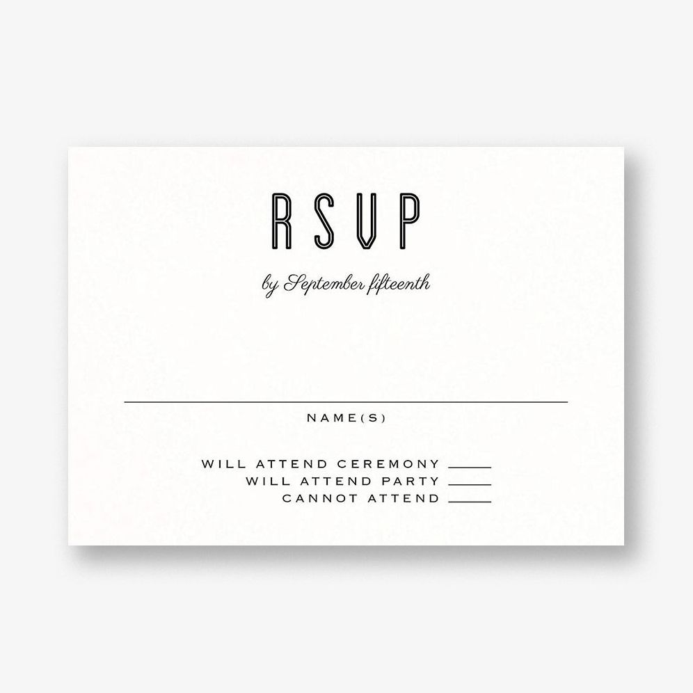 Linear Border Bar Mitzvah Response Card