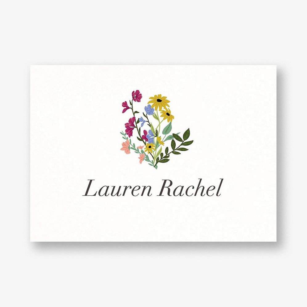 Wildflower Star Bat Mitzvah Stationery