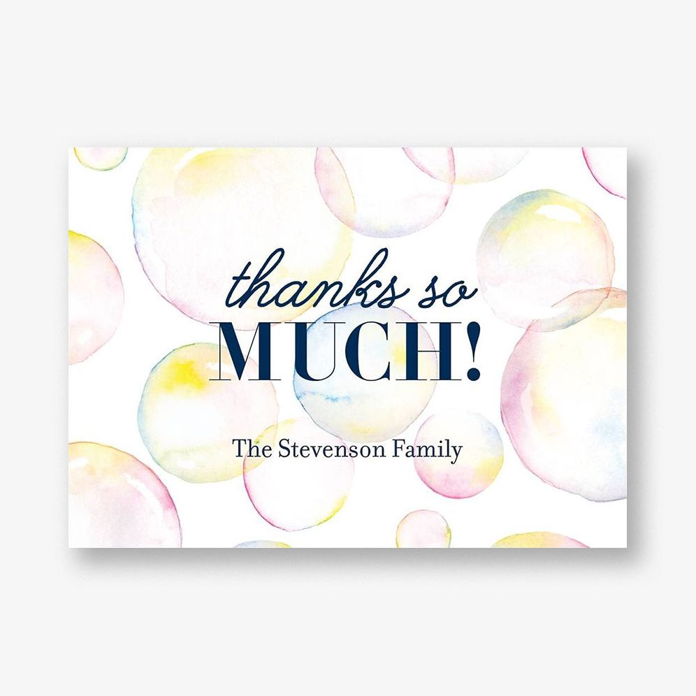 Bubbles Baby Thank You Notes