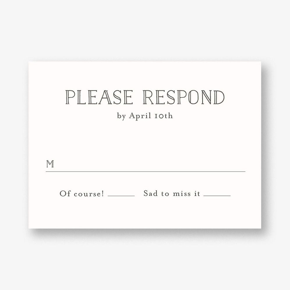 Painted Floral Response Card