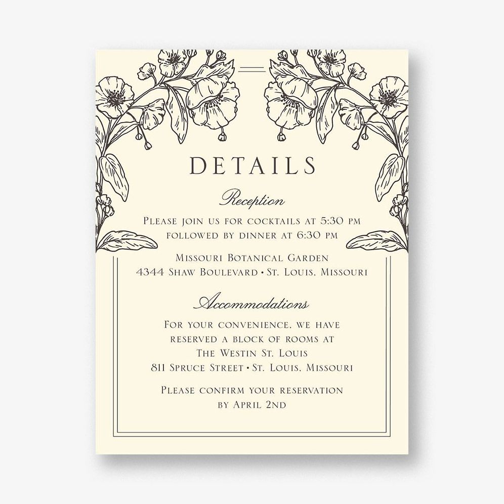 Blossom Border Information Card
