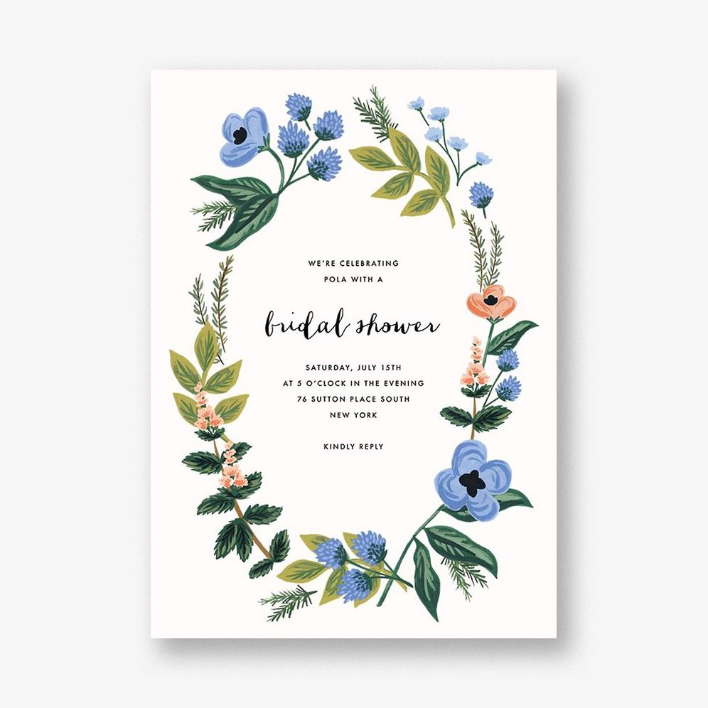 August Herbarium Bridal Shower Invitation | Paper Source, image size:996x996
