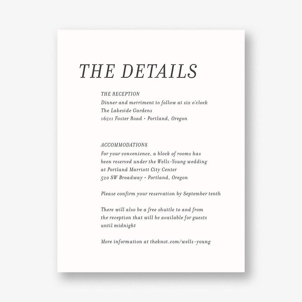Gilt Floral Frame Information Card