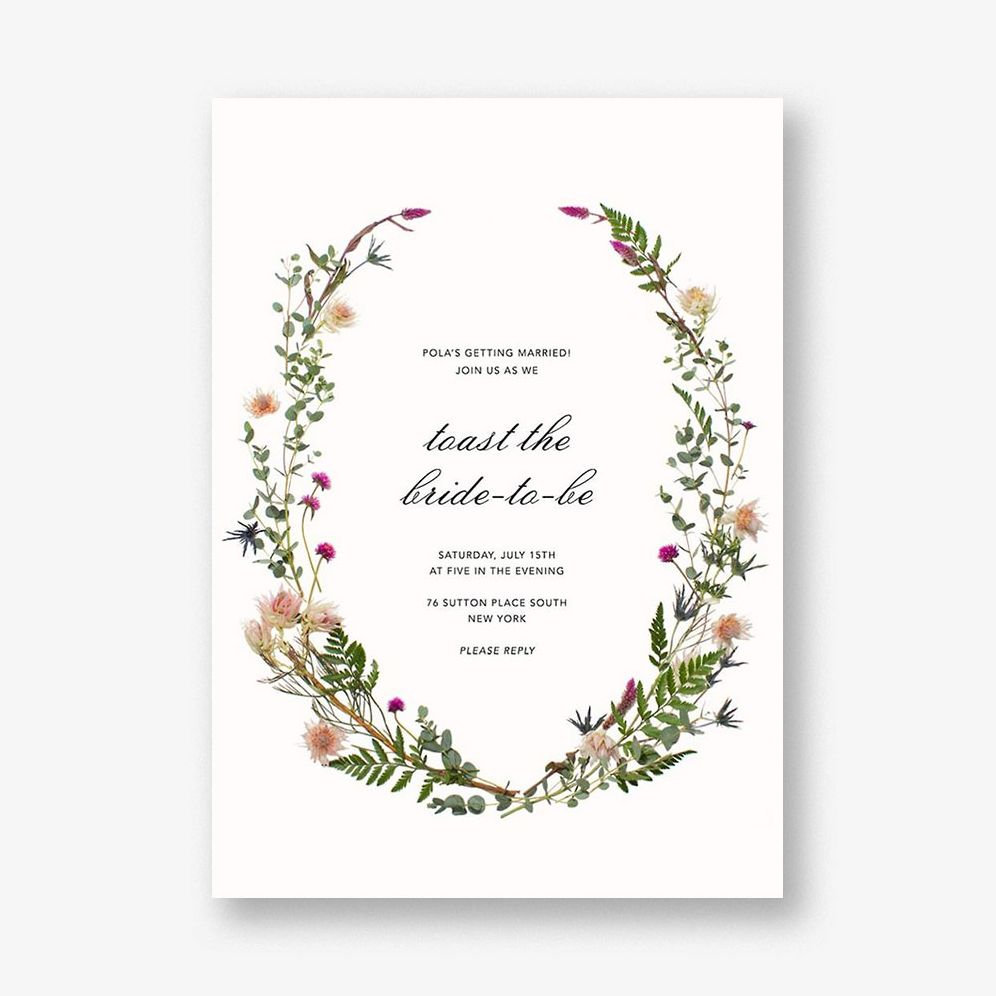 Fleurs Sauvages Bridal Shower Invitation