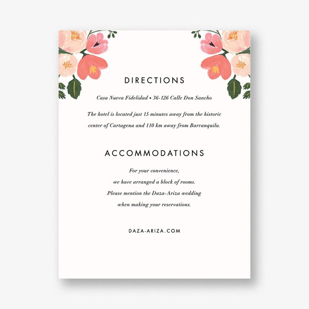 Pastel Petals Information Card