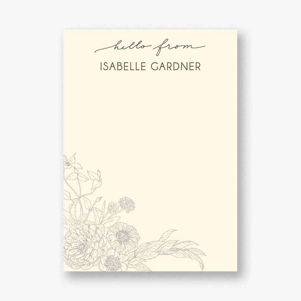 Linework Floral Stationery