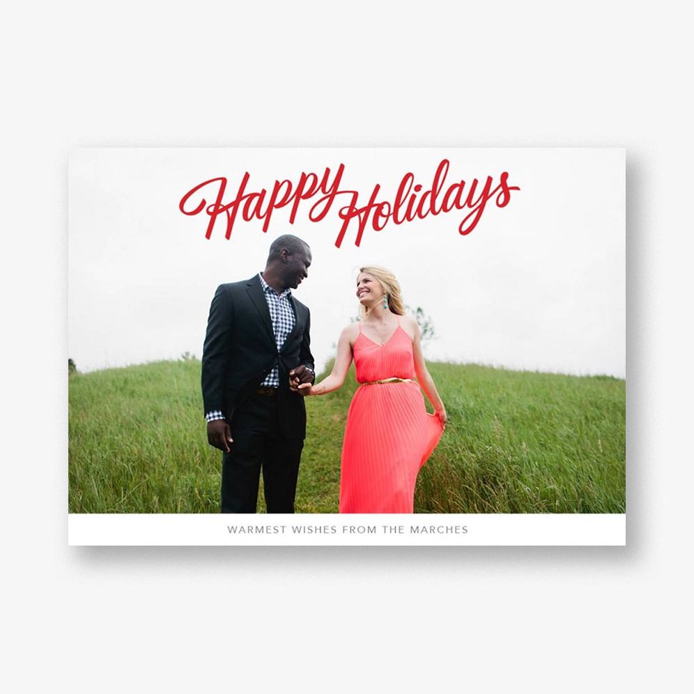 Classic Holiday Horizontal Photo Card
