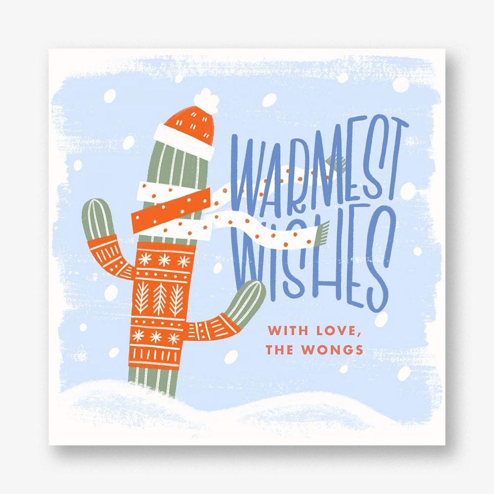 Chilly Cactus Holiday Photo Card