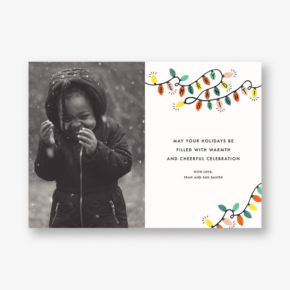 Glow Strings Attached Horizontal Photo Card