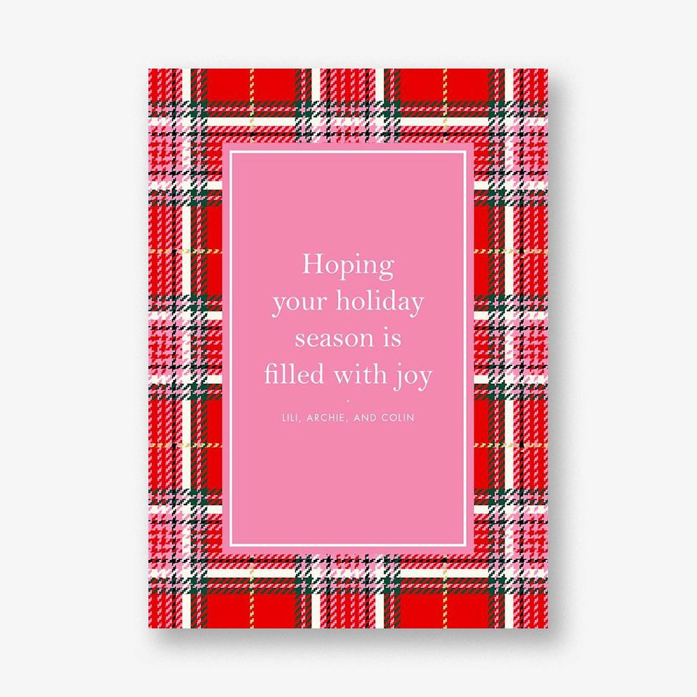 Holiday Plaid Greeting Card