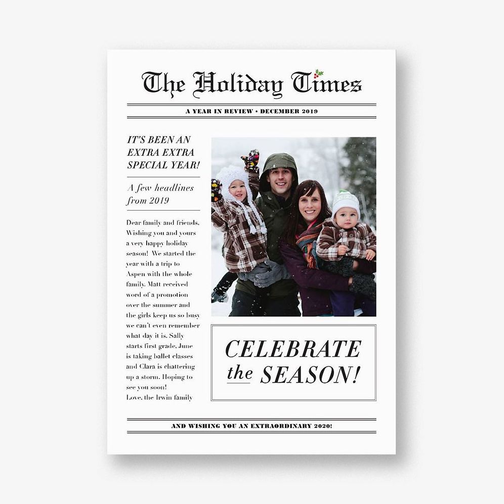 Holiday Times Photo Card