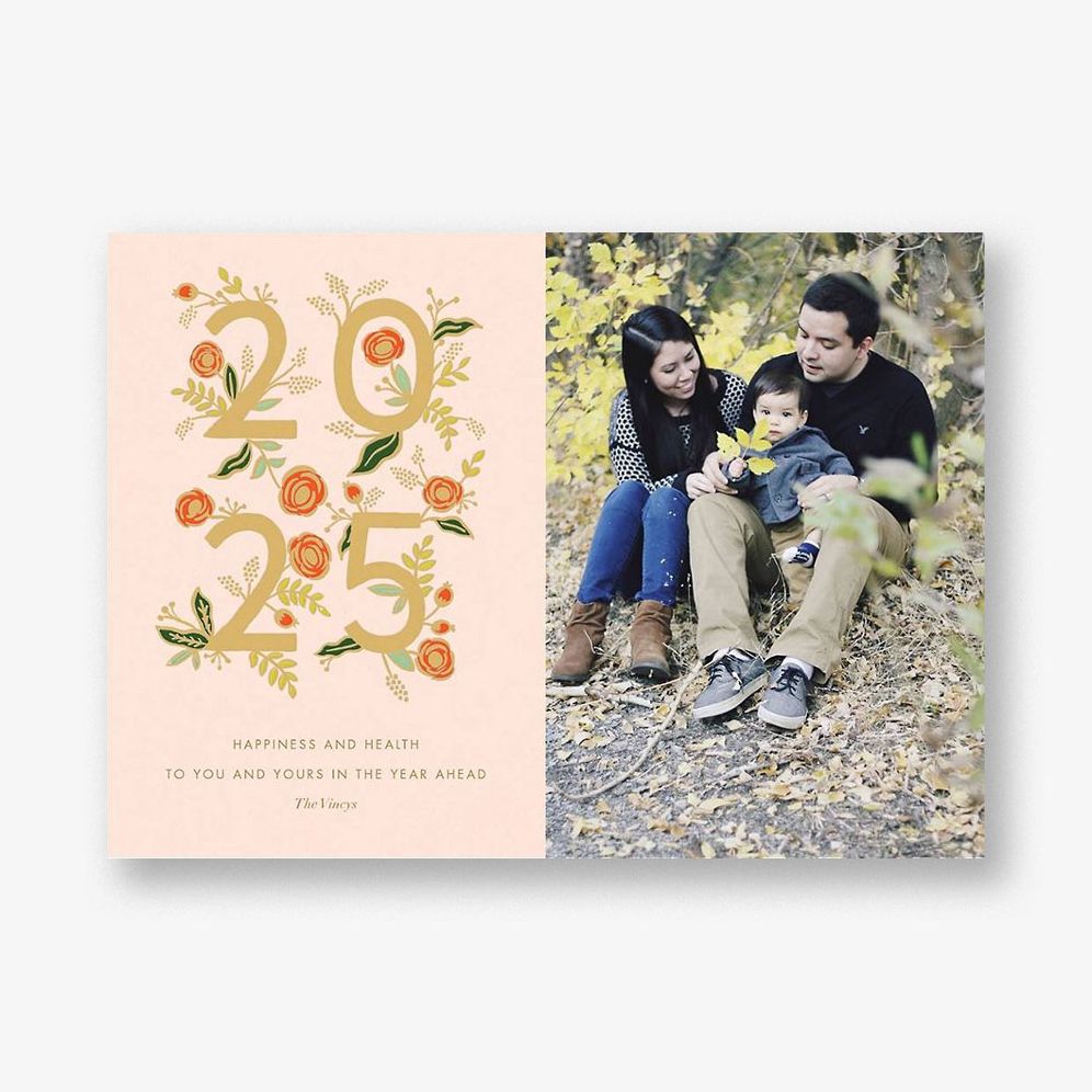 Poppy New Year Photo Card