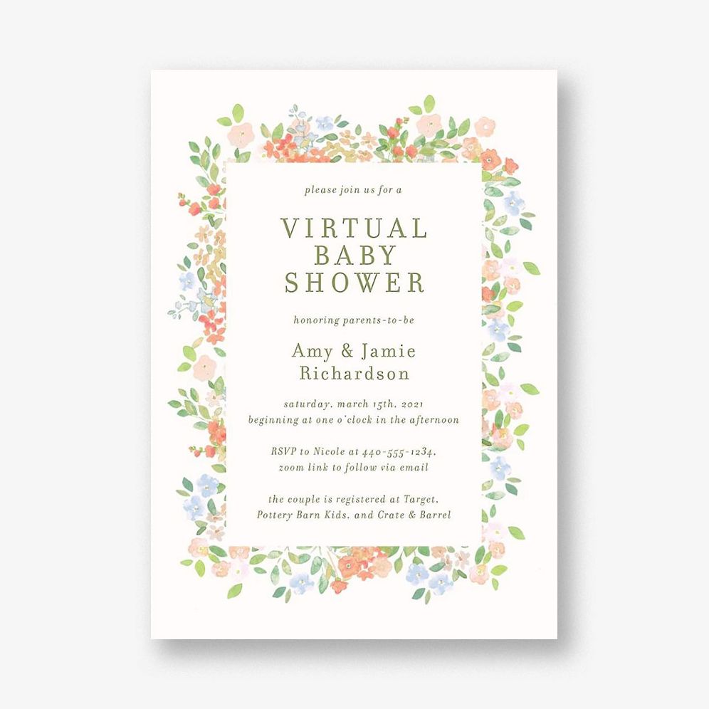 Painted Meadow Baby Shower Invitation | Paper Source, image size:996x996