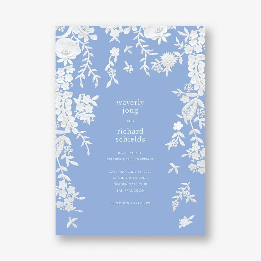 Fleurs d'Alençon Wedding Invitation | Paper Source, image size:996x996