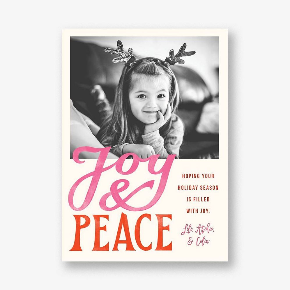 Greatest Gift Pink Holiday Photo Card