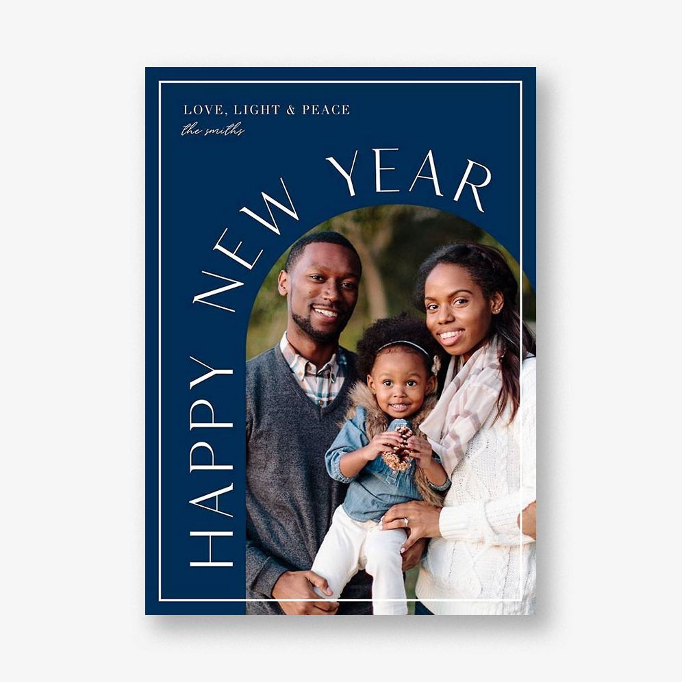 New Year Arched Photo Card