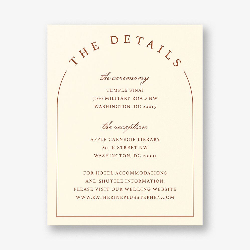 Minimal Arch Information Card