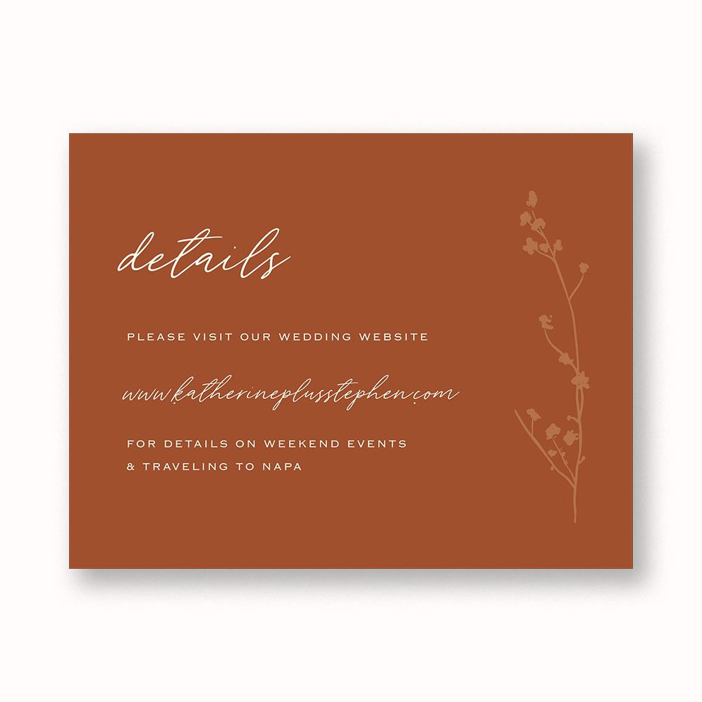 Dried Floral Information Card