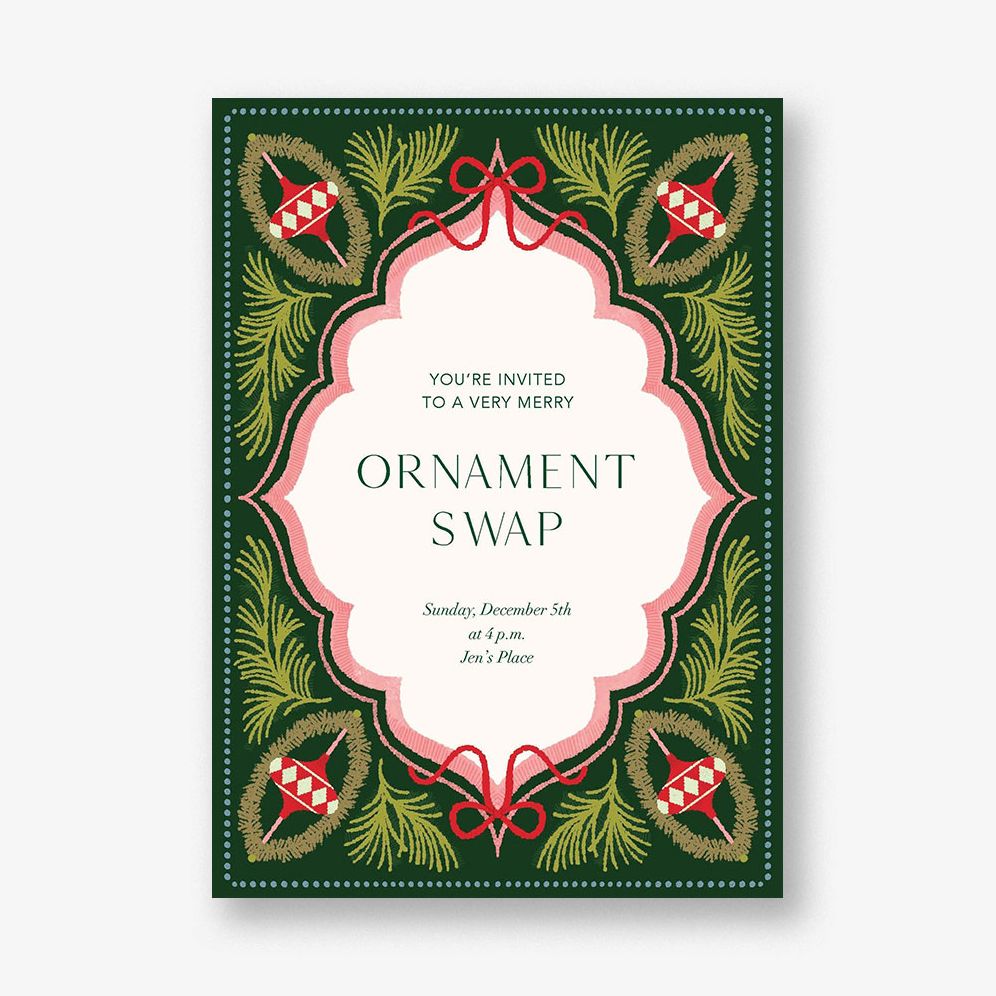Fanciful Ornaments Holiday Card
