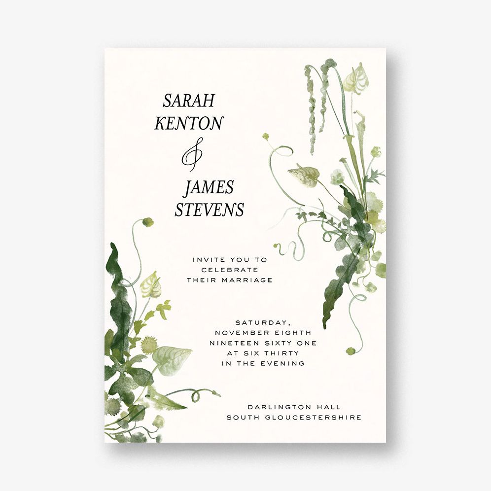 Wedding Flora Wedding Invitation, image size:996x996