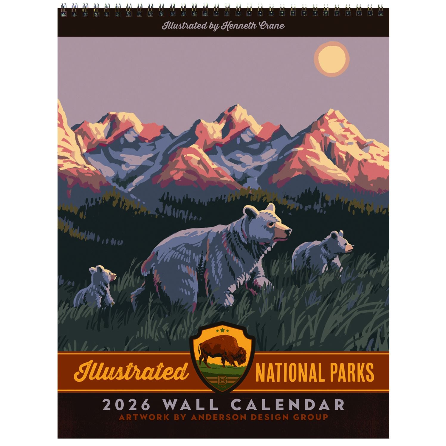 2026 Crane National Parks Vintage Art Wall Calendar Paper Source