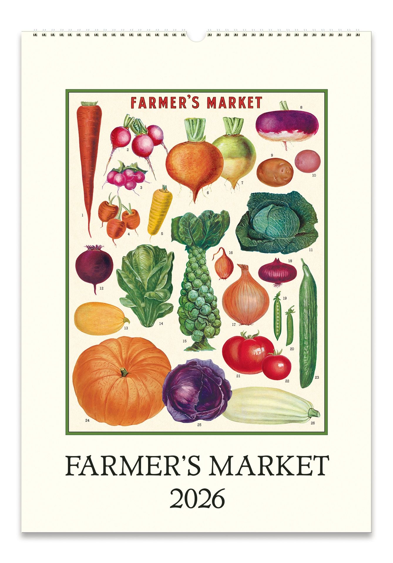 2026 Farmers Market Wall Calendar