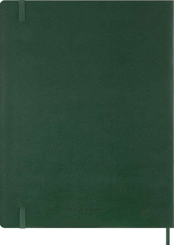 2026 Moleskine Myrtle Green 15-Month XXL Essential Soft Cover Weekly Vertical Planner