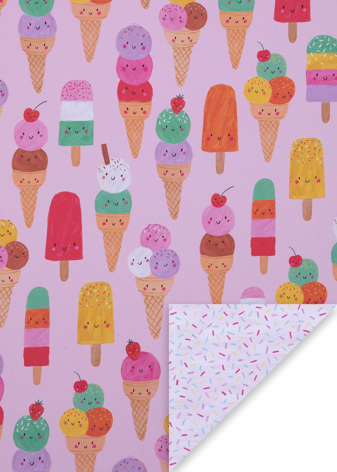 Ice Cream Sprinkles Flat Wrap
