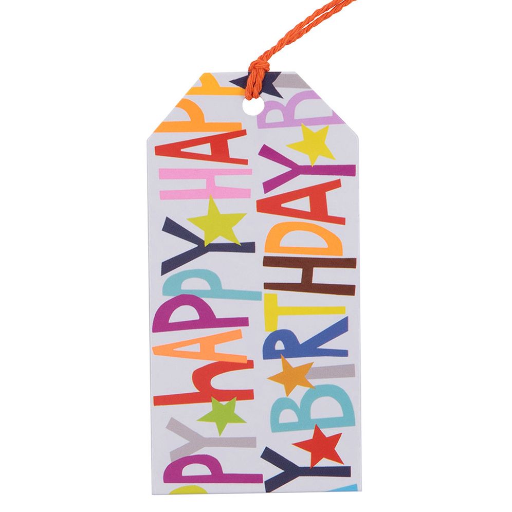 Happy Birthday 4 PK Gift Tag
