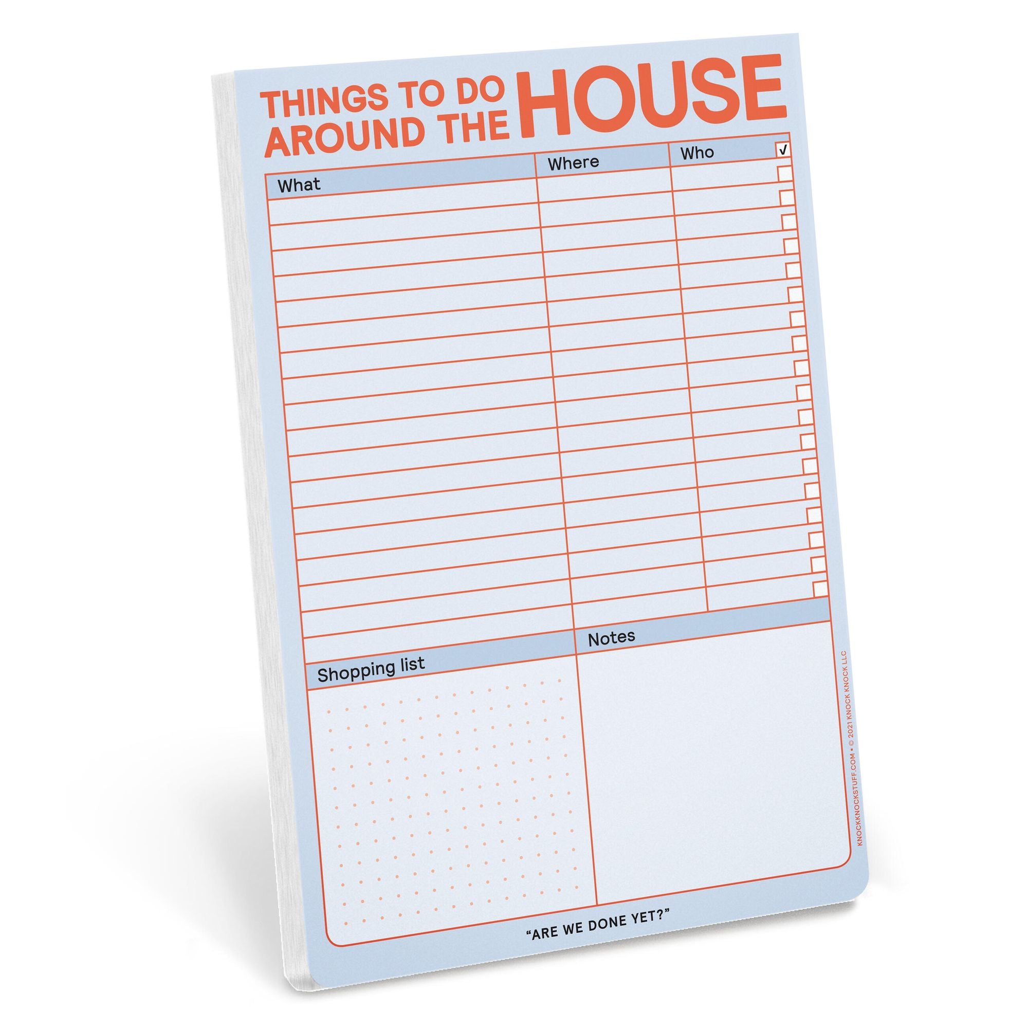 Things to Do Around the House Notepad with Magnet (Pastel Edition)