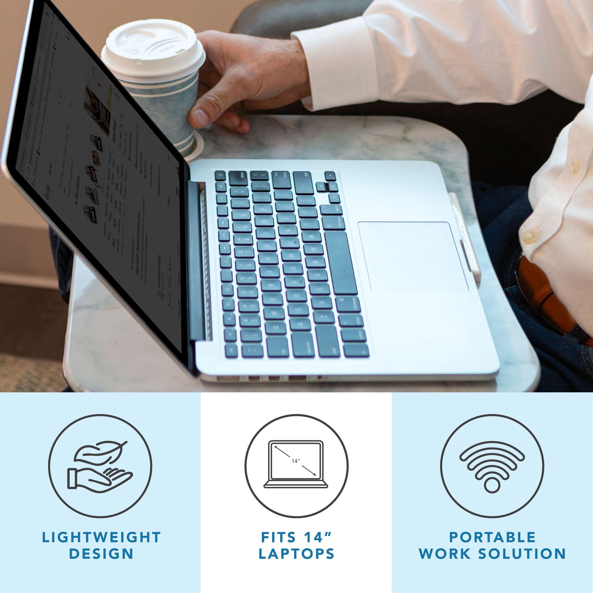 Stone Design Cup Holder Lap Desk
