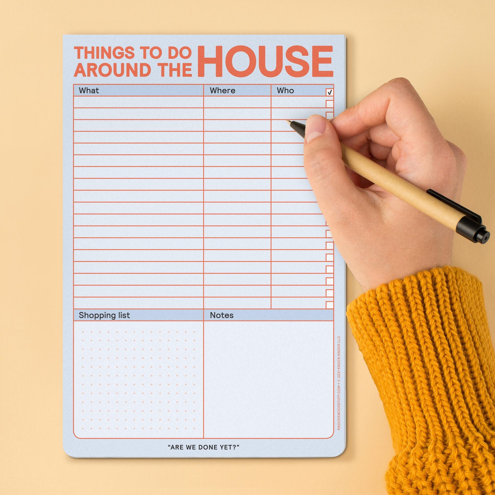 Things to Do Around the House Notepad with Magnet (Pastel Edition)