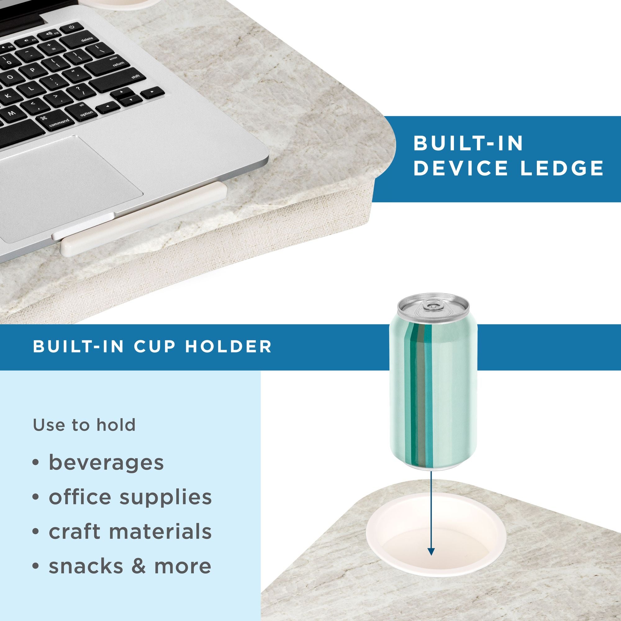 Stone Design Cup Holder Lap Desk