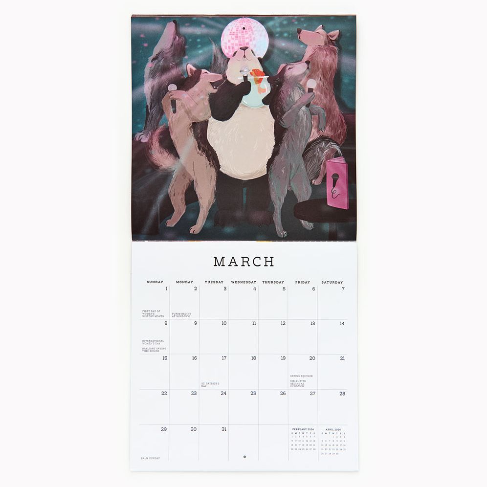 2026 Paper Source Critter Friends Calendar