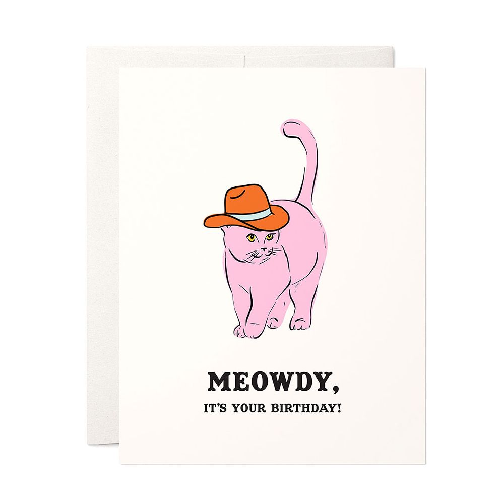 Meowdy Birthday Card