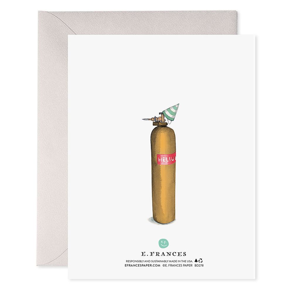 Helium Balloons 80th Birthday Card