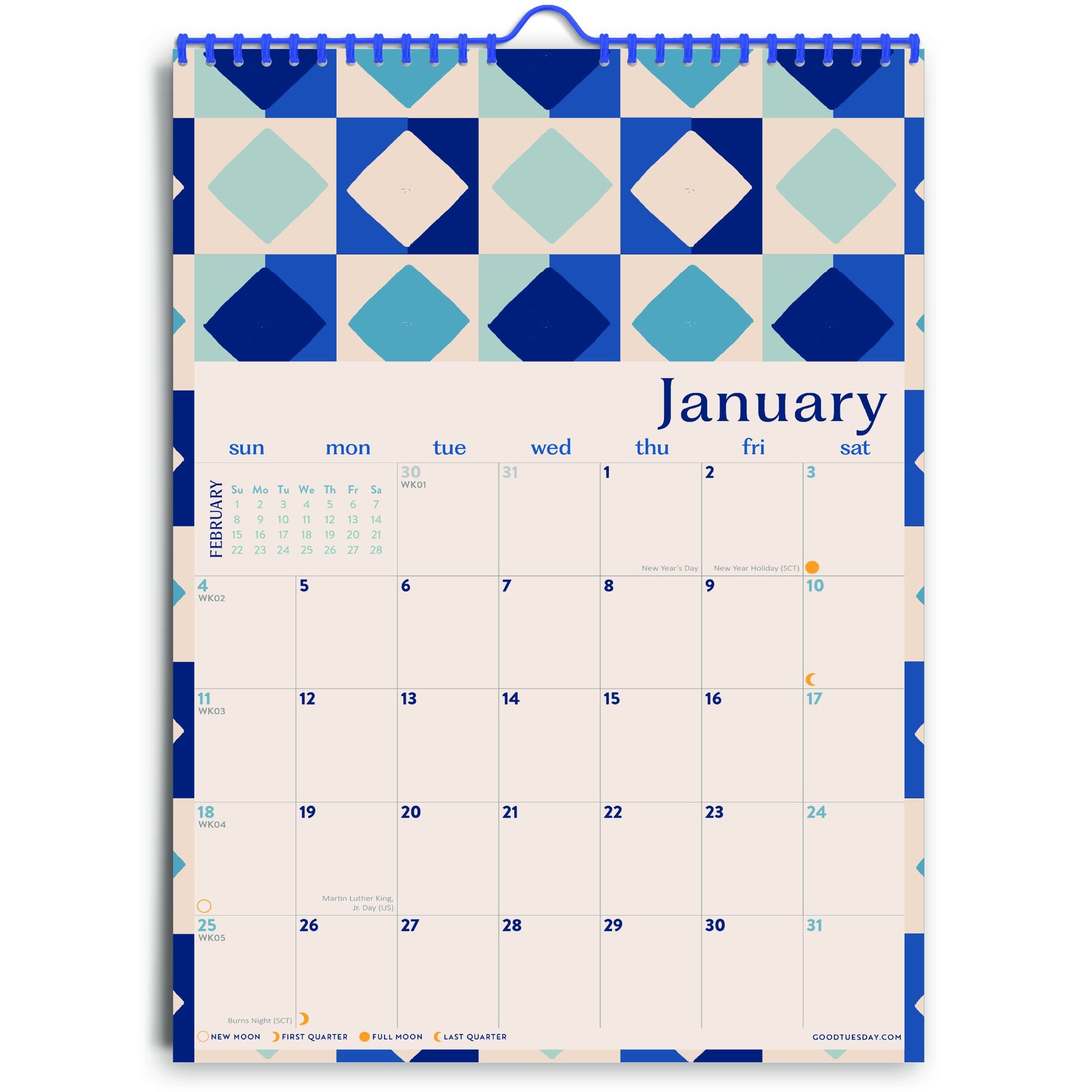 2026 Indigo A3 Calendar