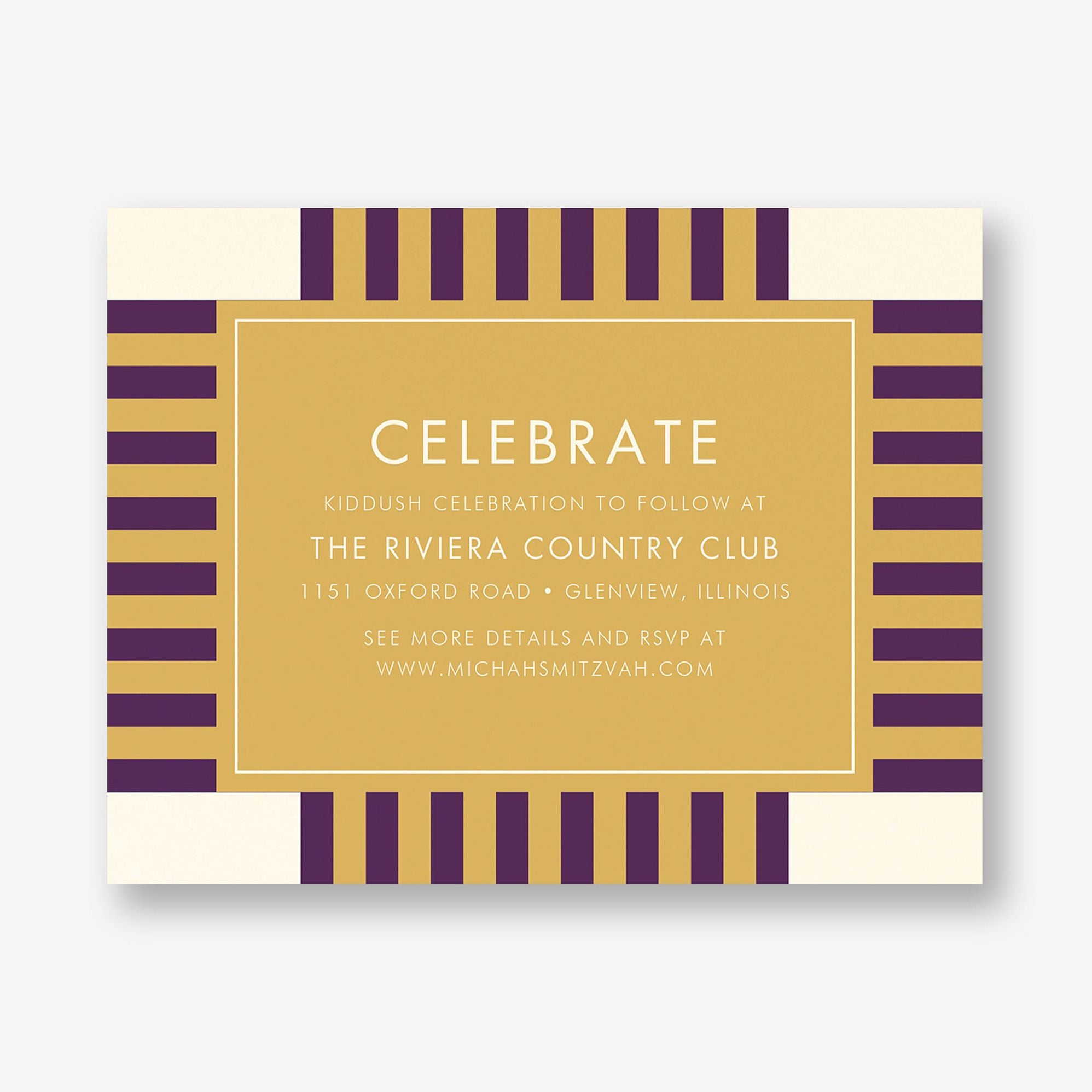 Striped Geo Bar Mitzvah Information