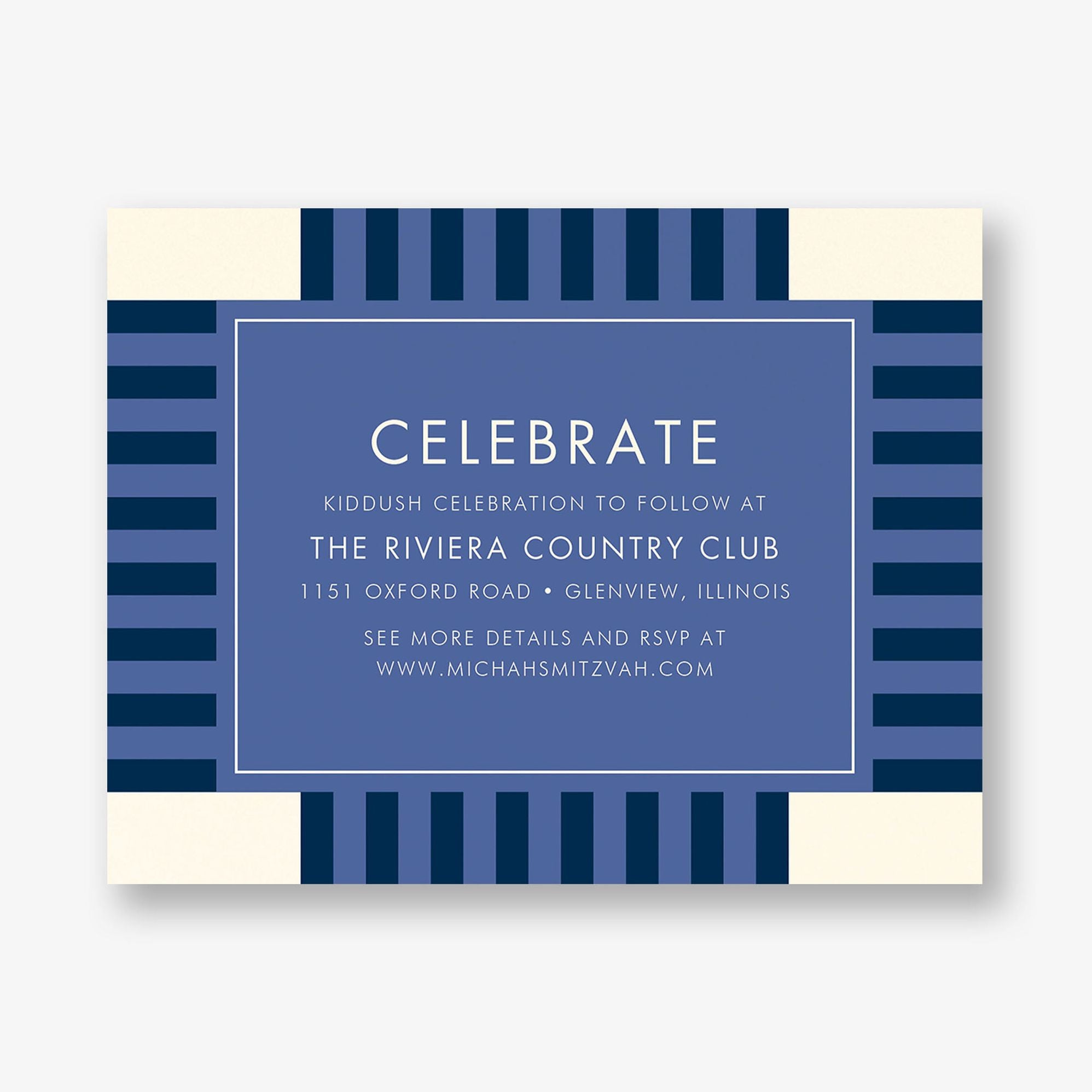 Striped Geo Bar Mitzvah Information