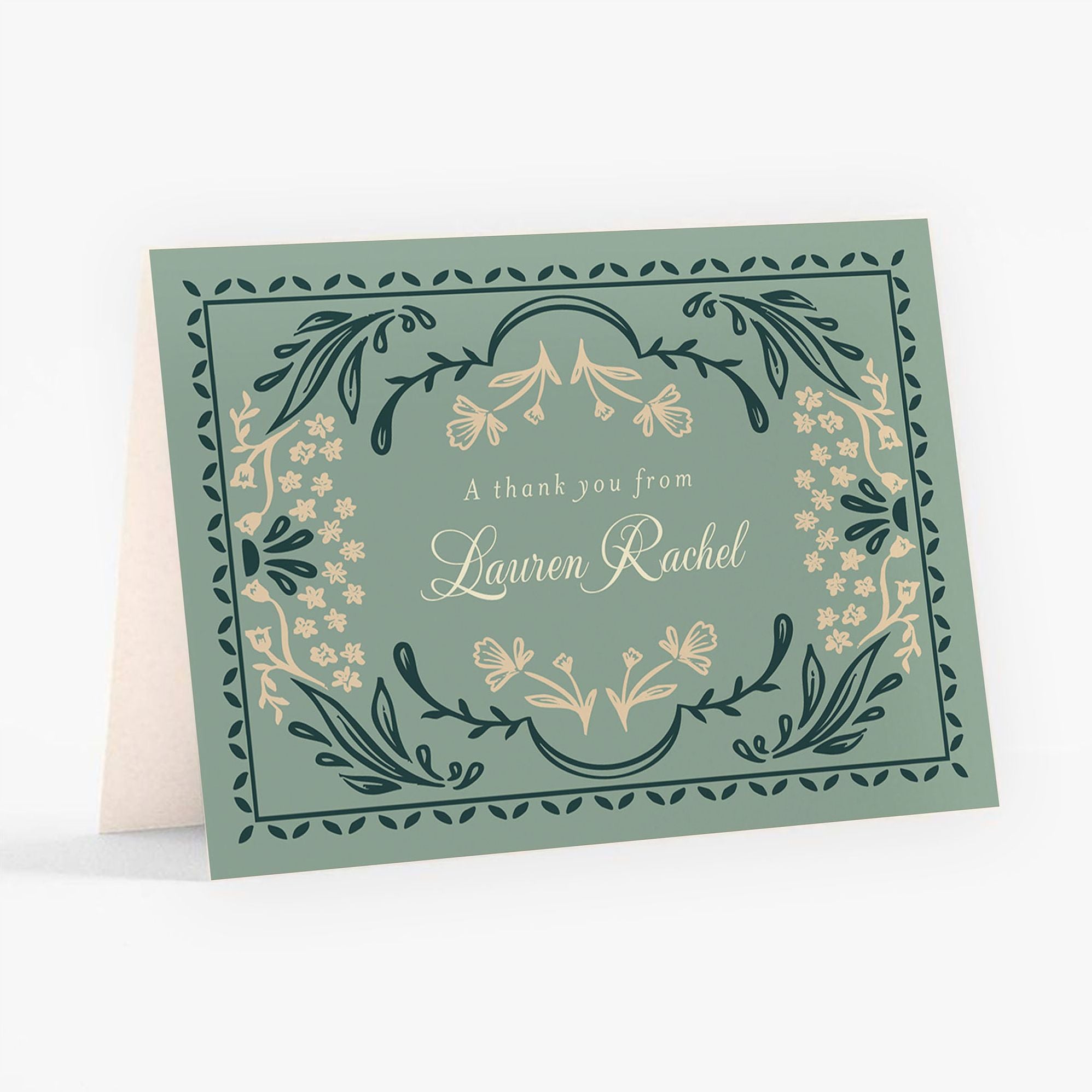 Folk Floral Bat Mitzvah Stationery