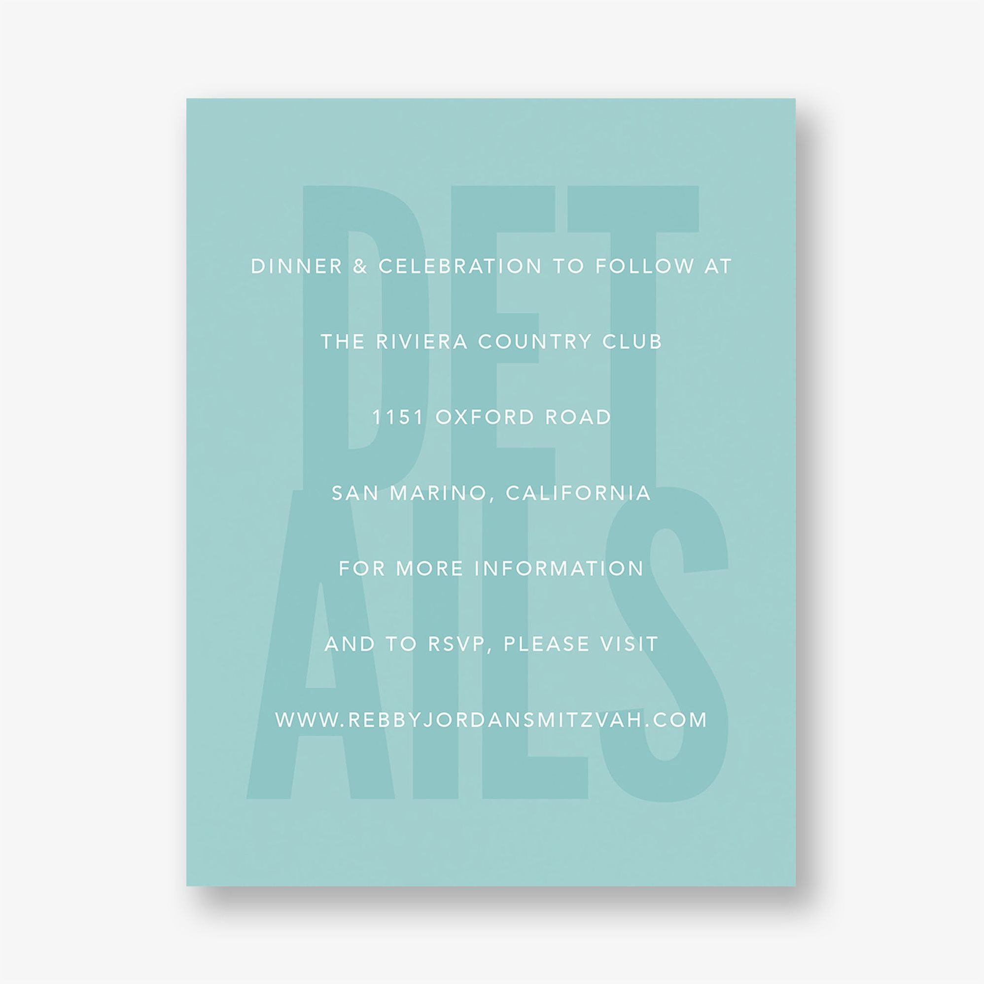 Stacked Type Bat Mitzvah Information