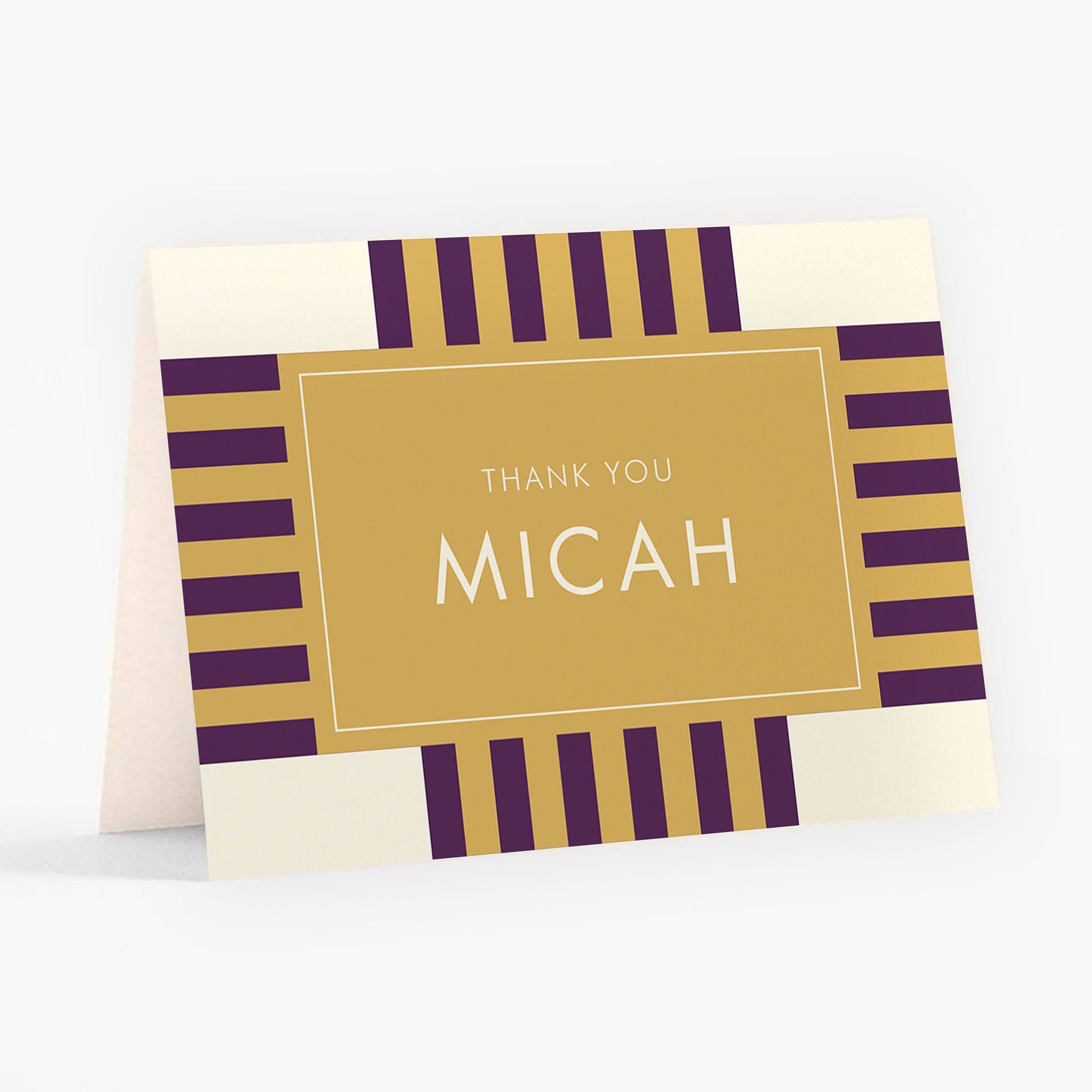 Striped Geo Bar Mitzvah Stationery