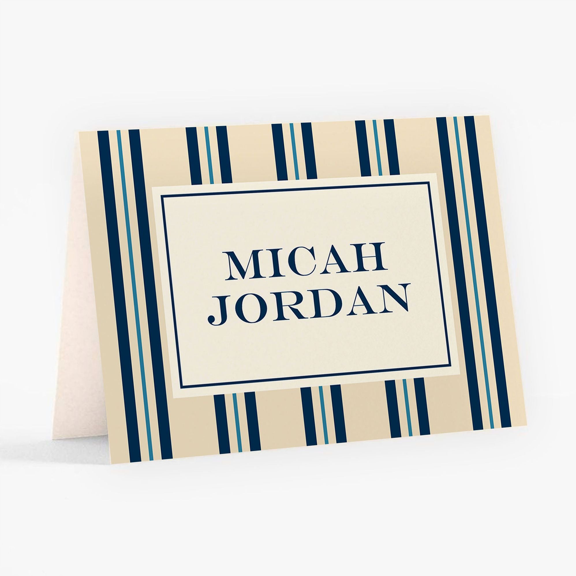 Pinstripe Bar Mitzvah Stationery