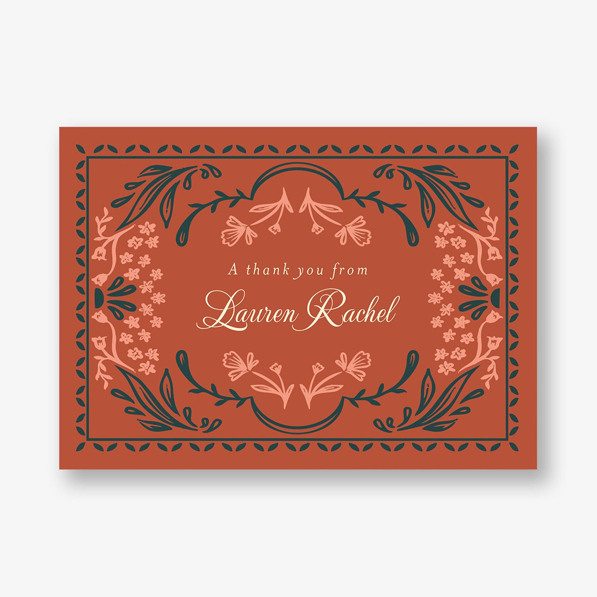 Folk Floral Bat Mitzvah Stationery