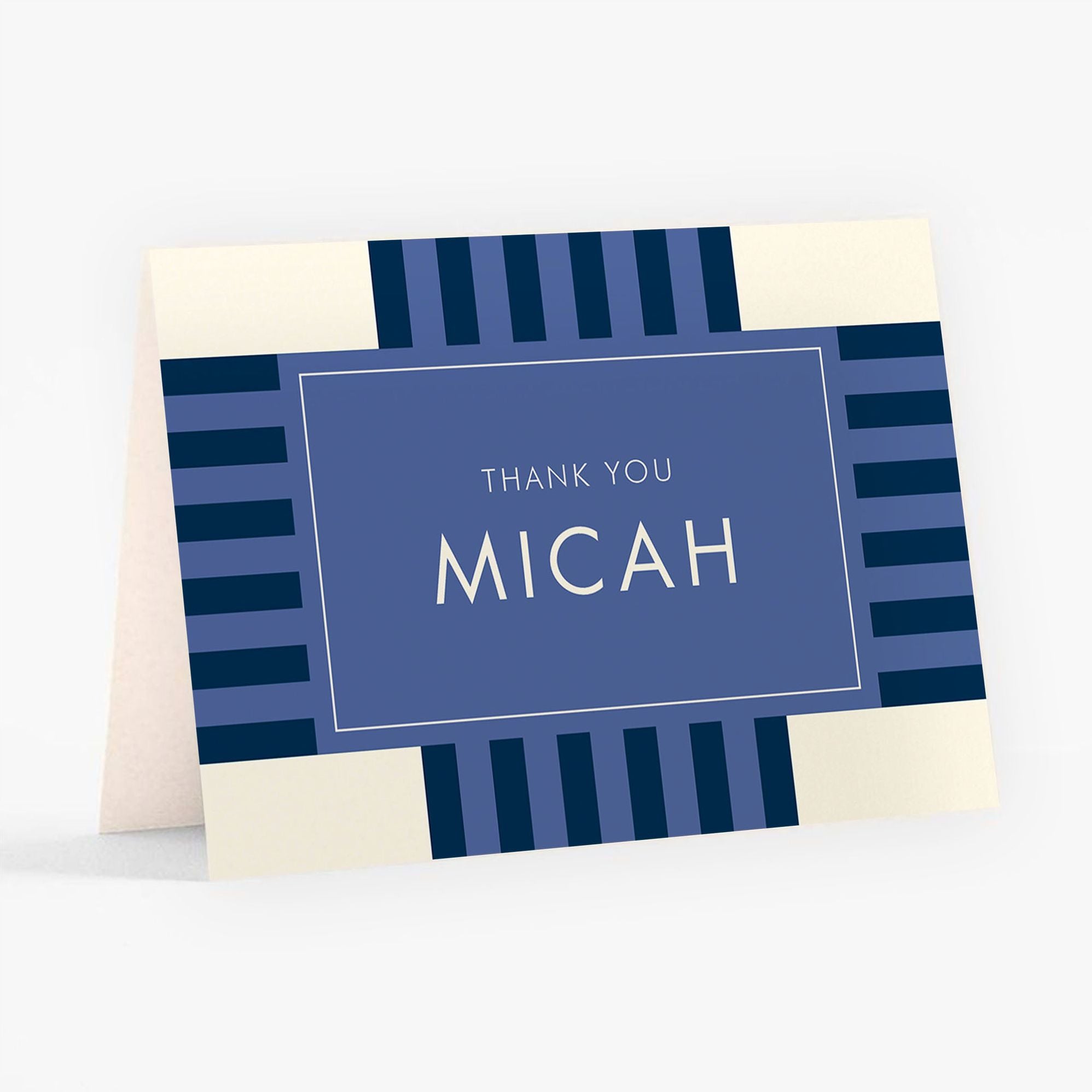 Striped Geo Bar Mitzvah Stationery