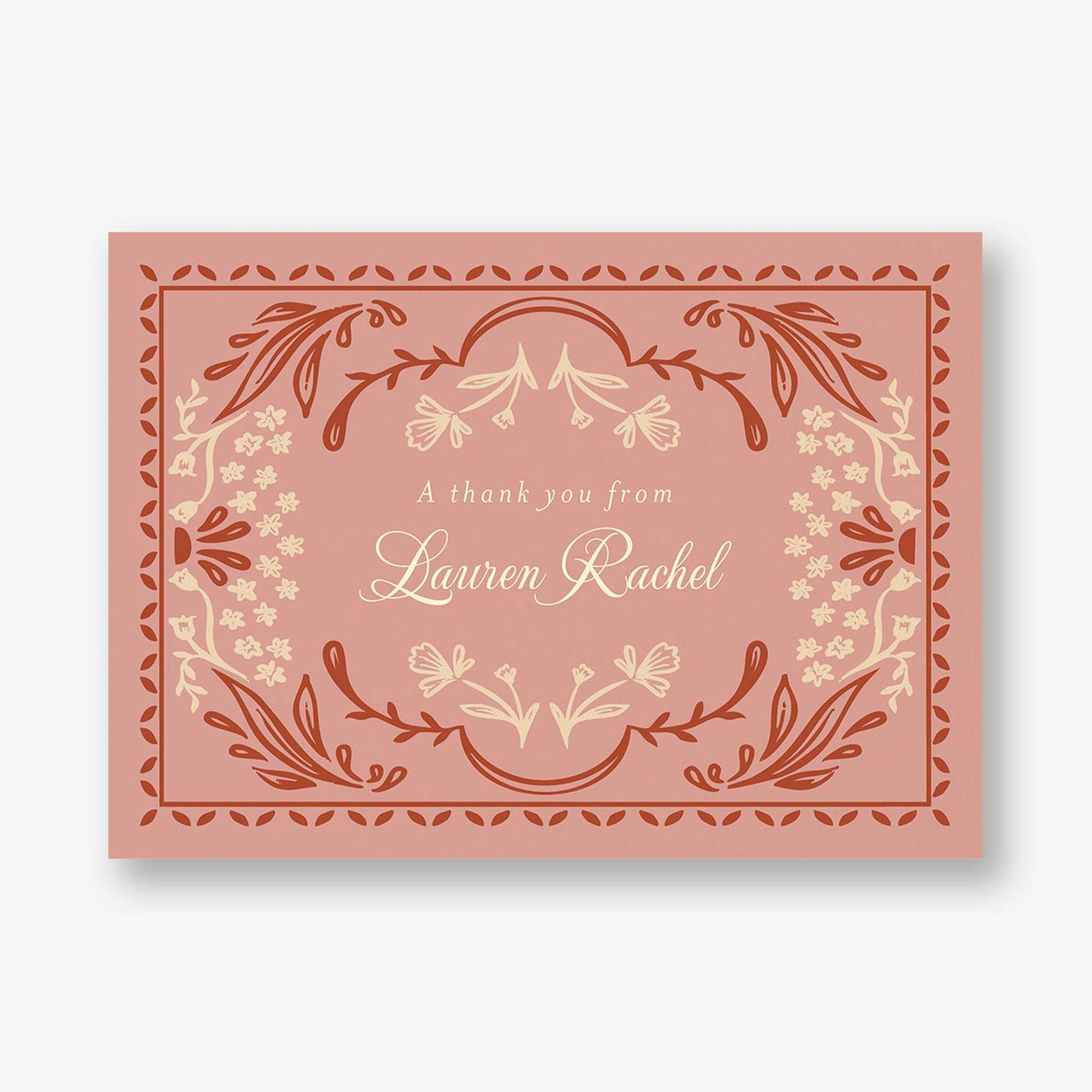 Folk Floral Bat Mitzvah Stationery