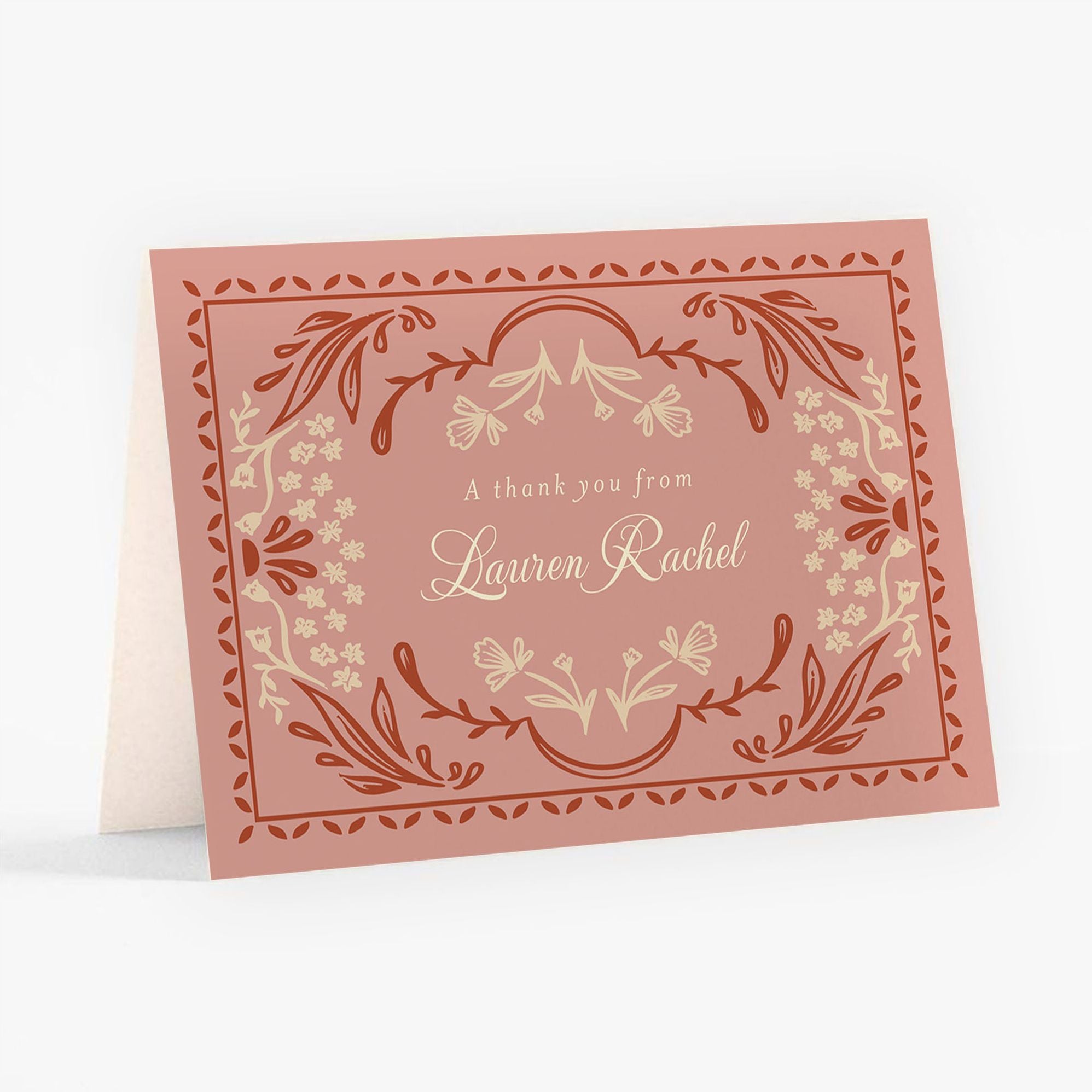 Folk Floral Bat Mitzvah Stationery