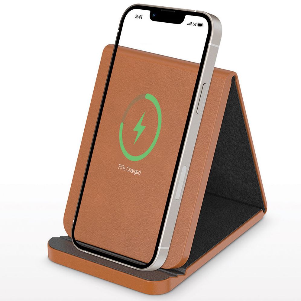 Folding Leather Wireless Phone Charging Stand