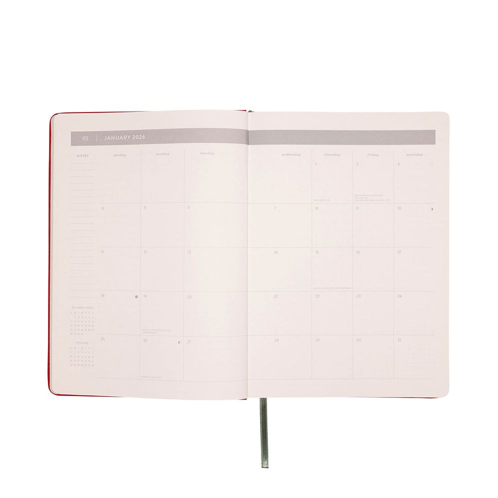 2026 Utility Red Monthly Desk Planner - Exclusive