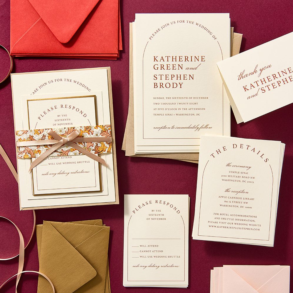 Minimal Arch Wedding Invitation